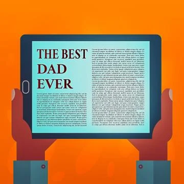 Writing note showing The Best Dad Ever. Business photo showcasing used to Stock Illustration