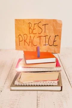 Writing note showing Best Practice. Business photo showcasing Method Systematic Fotos Stock