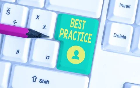 Writing note showing Best Practice. Business photo showcasing Method Systematic Fotos Stock