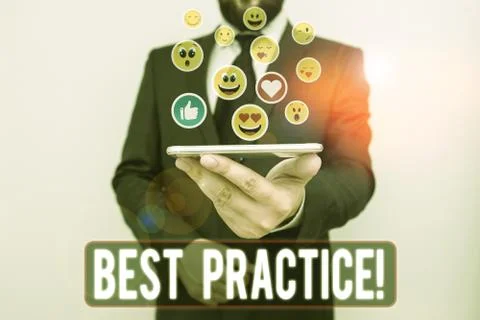 Writing note showing Best Practice. Business photo showcasing commercial Stock Photos