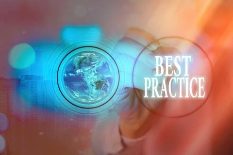 Writing note showing Best Practice. Business photo showcasing Method Systematic Fotos de archivo