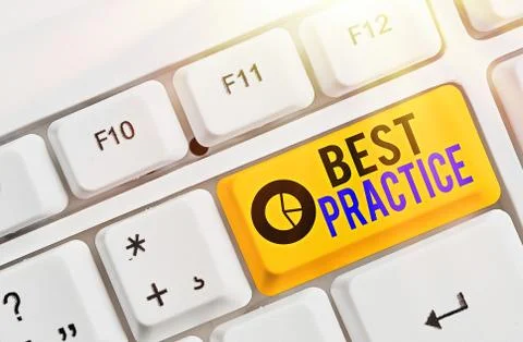 Writing note showing Best Practice. Business photo showcasing Method Systematic Fotos Stock