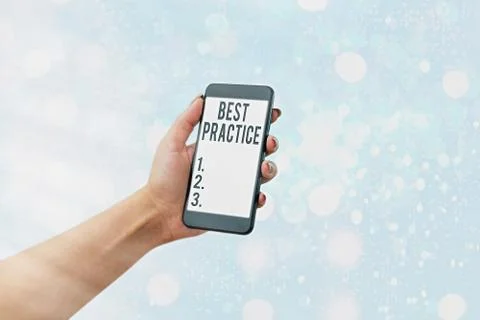 Writing note showing Best Practice. Business photo showcasing commercial Stock Photos