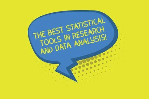 Writing note showing The Best Statistical Tools In Research And Data Analysis Illustrazione stock