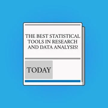 Writing note showing The Best Statistical Tools In Research And Data Analysis Illustrazione stock