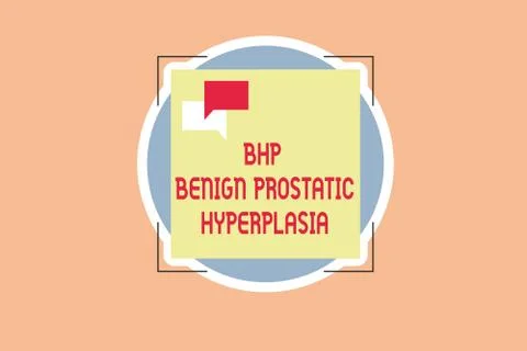 Writing note showing Bhp Benign Prostatic Hyperplasia. Business photo showcasing Stock Illustration