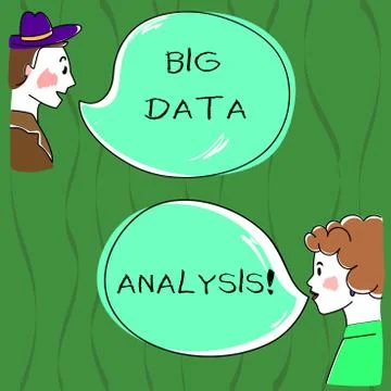 Writing note showing Big Data Analysis. Business photo showcasing complex 스톡 일러스트