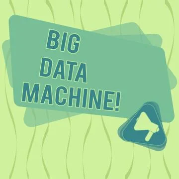 Writing note showing Big Data Machine. Business photo showcasing describes any 스톡 일러스트