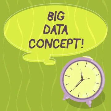 Writing note showing Big Data Concept. Business photo showcasing extremely large Illustrazione stock