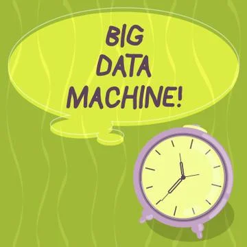 Writing note showing Big Data Machine. Business photo showcasing describes any Stock Illustration