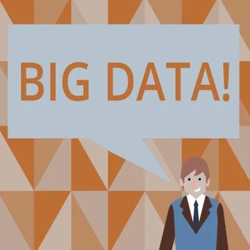 Writing note showing Big Data. Business photo showcasing Large amount of Ilustração Stock