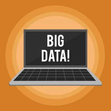 Writing note showing Big Data. Business photo showcasing extremely large sets Stock Illustration