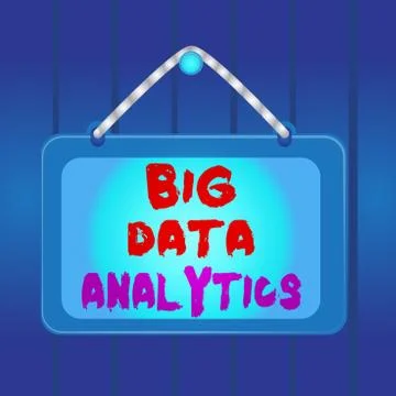 Writing note showing Big Data Analytics. Business photo showcasing The process Stock Illustration
