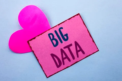Writing note showing  Big Data. Business photo showcasing Huge Data Informati 写真素材