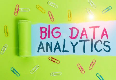 Writing note showing Big Data Analytics. Business photo showcasing The process 스톡 사진