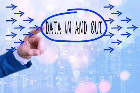 Writing note showing Big Date. Business photo showcasing Big data visualization Stock Photos