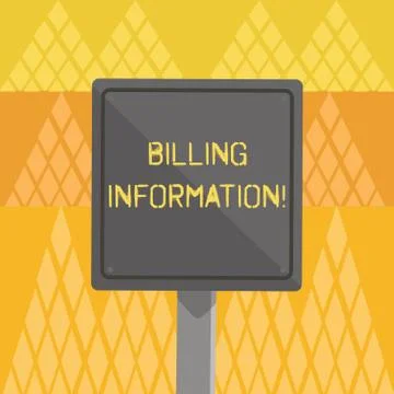 Writing note showing Billing Information. Business photo showcasing address Illustrazione stock