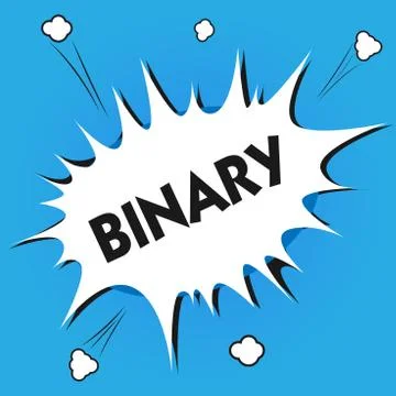 Writing note showing Binary. Business photo showcasing relating to using or Stock Illustration