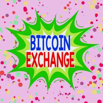 Writing note showing Bitcoin Exchange. Business photo showcasing digital 스톡 일러스트
