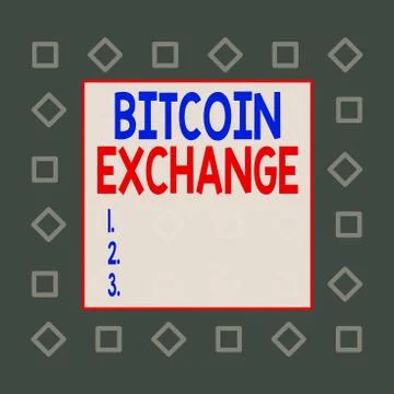 Writing note showing Bitcoin Exchange. Business photo showcasing digital イラスト素材