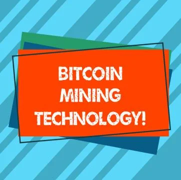 Writing note showing Bitcoin Mining Technology. Business photo showcasing trades Stock Illustration