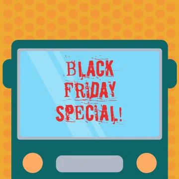 Writing note showing Black Friday Special. Business photo showcasing The day 스톡 일러스트