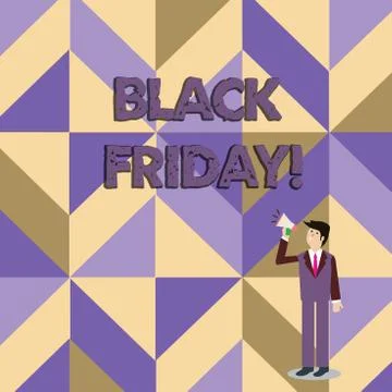 Writing note showing Black Friday. Business photo showcasing The day after th 스톡 일러스트