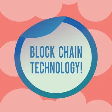 Writing note showing Block Chain Technology. Business photo showcasing Digital Illustrazione stock