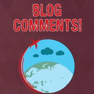 Writing note showing Blog Comments. Business photo showcasing Space at the end Stockillustratie