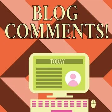 Writing note showing Blog Comments. Business photo showcasing Space at the end イラスト素材