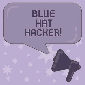 Writing note showing Blue Hat Hacker. Business photo showcasing Person 스톡 일러스트