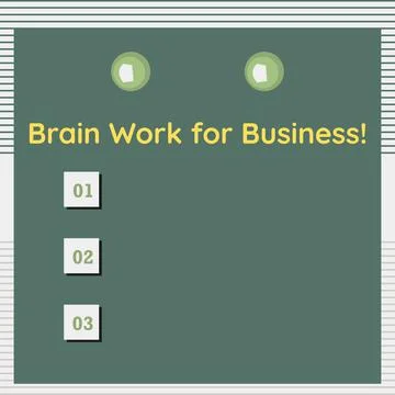 Writing note showing Brain Work for Business Business Stock Illustration