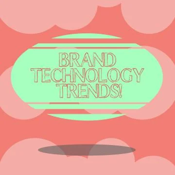 Writing note showing Brand Technology Trends. Business photo showcasing Stock Illustration
