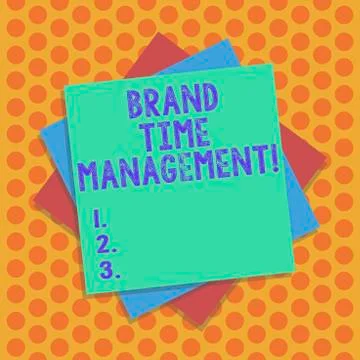 Writing note showing Brand Time Management. Business photo showcasing Increase Stock Illustration