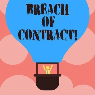 Writing note showing Breach Of Contract. Business photo showcasing act of Stock Illustration