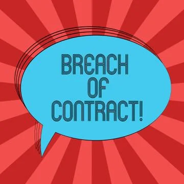 Writing note showing Breach Of Contract. Business photo showcasing act of Stock Illustration