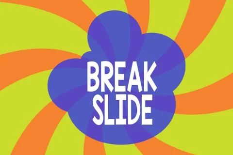 Writing note showing Break Slide. Business photo showcasing a good cover slide イラスト素材
