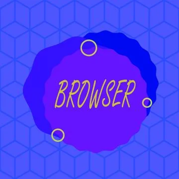 Writing note showing Browser. Business photo showcasing Computer program Stock Illustration