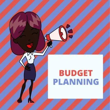 Writing note showing Budget Planning. Business photo showcasing The written Stock Illustration