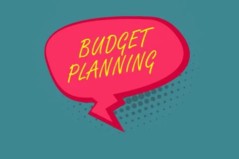 Writing note showing Budget Planning. Business photo showcasing The written Stock Illustration
