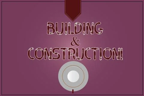 Writing note showing Building And Construction. Business photo showcasing The Stock Illustration