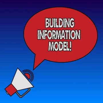 Writing note showing Building Information Model. Business photo showcasing Illustrazione stock