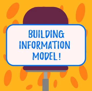 Writing note showing Building Information Model. Business photo showcasing Stockillustratie