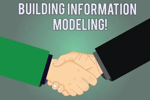 Writing note showing Building Information Modeling. Business photo showcasing an Stock Illustration
