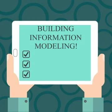 Writing note showing Building Information Modeling. Business photo showcasing an Stock Illustration