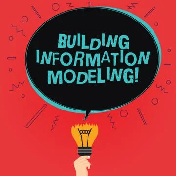Writing note showing Building Information Modeling. Business photo showcasing an Illustrazione stock