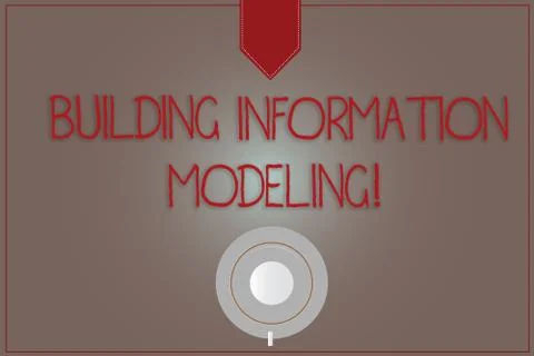 Writing note showing Building Information Modeling. Business photo showcasing an Illustrazione stock