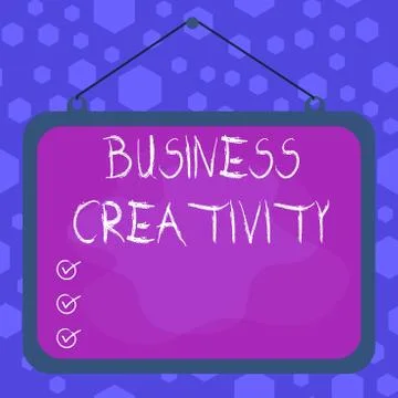 Writing note showing Business Creativity. Business photo showcasing act of Stock Illustration