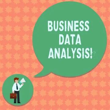 Writing note showing Business Data Analysis. Business photo showcasing process Illustrazione stock
