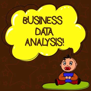 Writing note showing Business Data Analysis. Business photo showcasing process Illustrazione stock